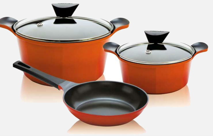 Коллекция посуды с керамическим покрытием Orange от FRYBEST