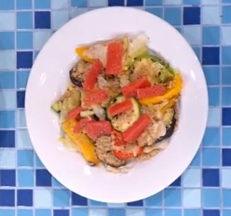 Салат с грейпфрутом и овощами гриль. Кулинарный поединок НТВ