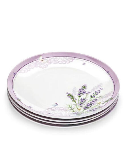 Набор фарфоровых тарелок Lavender, 4 штуки (26 см.)